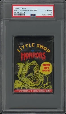 1986 Topps Little Shop of Horrors Wax Pack PSA 6 EX-MT - Image 1 of 2