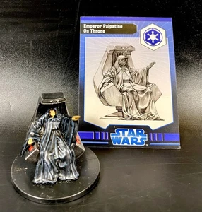 Star Wars Miniatures Force Unleashed Emperor Palpatine On Throne with Card 2009 - Picture 1 of 7