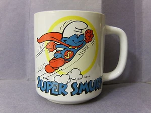 SMURF -- Vintage Mug -- SUPER SMURF 1981 - Picture 1 of 2