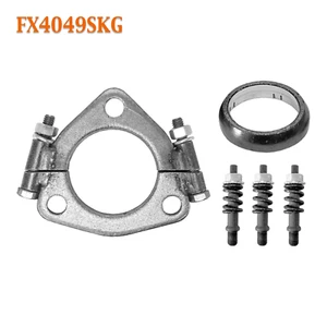 FX4049SKG 2 1/4" ID Triángulo Escape Brida Dividida Kit Para 2" OD Acampanado Y Tubo - Imagen 1 de 5