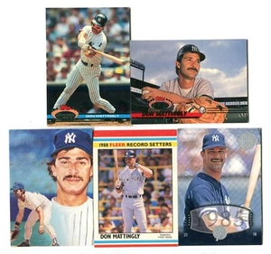 Don Mattingly 5 Baseball Trading Card Lot NEW YORK YANKEES (LOT 93) - Picture 1 of 1