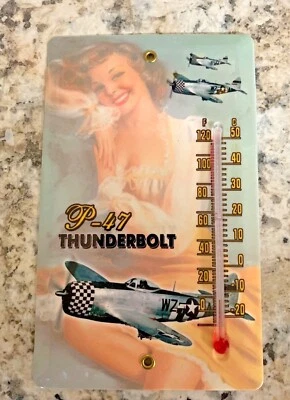 P-47 Thunderbolt Thermometer Magnet // Free Shipping  - Image 1 of 2