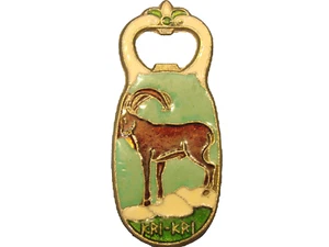 Flaschenöffner Steinbock Messing Kronkorkenöffner Kapselheber - Picture 1 of 8