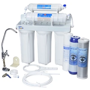 DEPURATORE ACQUA 5 STADI FILTRO SOTTO LAVELLO FILTRAZIONE SISTEMA CON RUBINETTO - Foto 1 di 16
