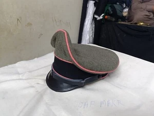 WWII German Waffen SS Panzer Officer Visor Cap with Complete Metal Badges - Picture 1 of 6