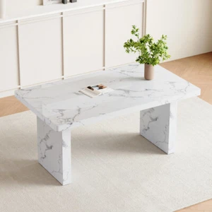 Luxurious Marble Pattern MDF Dining Table A Choice of Subtle Luxury Space - Picture 1 of 19