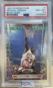 1992-93 Stadium Club Beam Team Complete Set Jordan PSA 8.5 - Shaq PSA 9 - Picture 1 of 21