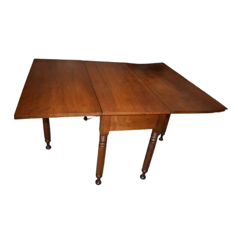 Antique Gate Leg Drop Leaf Dining Table, Primitive Furniture Cover