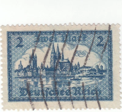 Alemania - 2m Azul Oscuro - Scott # 338 - Usado Foto 1 de 2