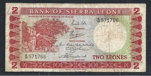 SIERRA LEONE $2 DOLLARS P.2c (FINE) FROM 1969 - Picture 1 of 2