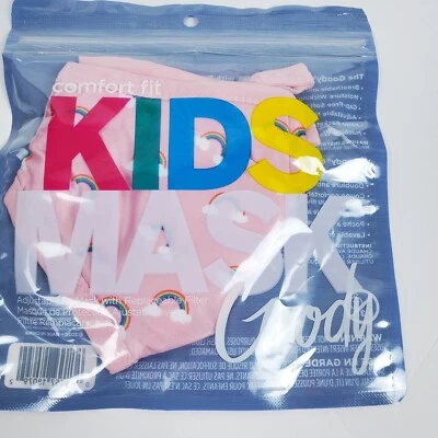 Goody Kids Pink Rainbow Print Adjustable Pk of 6 Mask with Replaceable Filter - Image 1 of 4