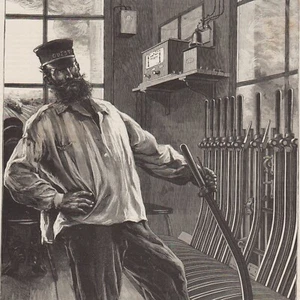 L'aiguilleur - Métier Train - - Gravure de presse 1886 - Imagen 1 de 2