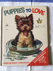 RARE Puppies to Love, Start Right Elf Book,Rand McNally, 1971 #8565 - Foto 1 di 11