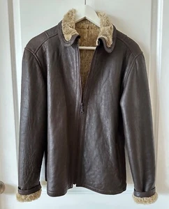 Jacket 100% Leather, 1Sheepskin Bomber. Made Argentina. Vintage Jacket Size: S - Picture 1 of 10