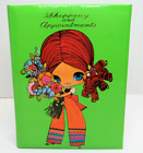 Vtg Notebook AMERICAN GREETINGS Shopping & Appointments Green Flowers Girl Japan