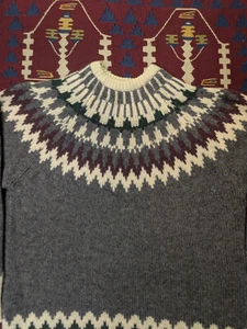 VTG Pendleton Nordic Shetland Wool Sweater, XL, Mock Neck - Picture 1 of 5