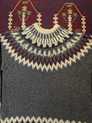 VTG Pendleton Nordic Shetland Wool Sweater, XL, Mock Neck - Image 1 of 4