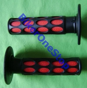 GRPORR - Handlebar GRIPS Dual Rubber RED MotoX Motocross 22mm & 25mm Bars NEW - Picture 1 of 1