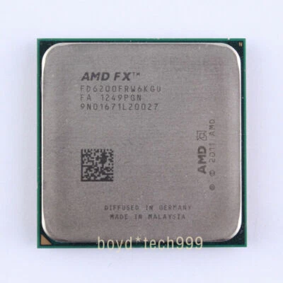 AMD FX-6200 CPU Six Core 3.8 GHz FD6200FRW6KGU Socket AM3+ Processor FX 6200 - Image 1 of 4