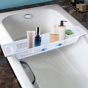 Bandeja Bañera Extensible Blanco 80x15x10cm Bandeja Bañera Plástico - Imagen 1 de 15