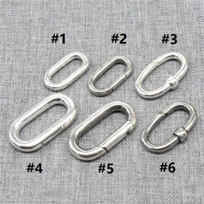 925 Sterling Silver Oval Lobster Clasp Connector for Bracelet Necklace - image 1 of 4