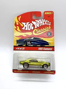 Hot Wheels Classics 1967 Camaro SS Series 1 GREEN RedLine 7 Spoke Chevrolet (cc) - Picture 1 of 7