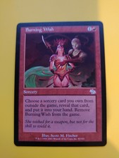 MTG Card. Burning Wish, Judgment Rare Sorcery