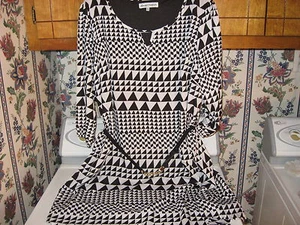 NEW WOMENS DRESS SIZE 3X 3XL PLUS CLASSIC BLACK & WHITE DRESS RET.$60.00 NWTAGS - Picture 1 of 11