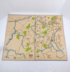 BATTLE OF THE BULGE War Board Game REPLACEMENT MAP BOARD VG Avalon Hill 1965 - Picture 1 of 2
