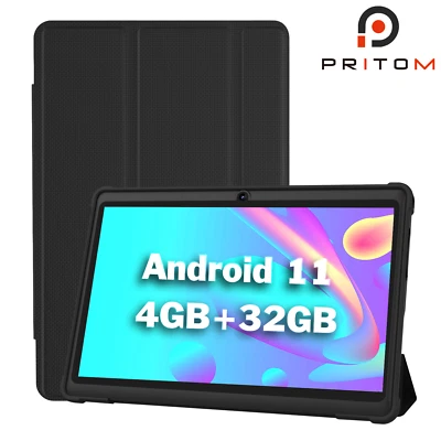 Tablet PRITOM 7 pulgadas Android 11 PC Cuatro Núcleos 4GB+32GB Pad 3000mAh Wifi NUEVA Foto 1 de 4