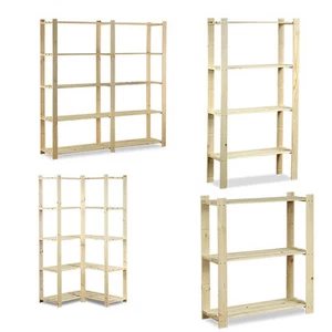 Regal SERIE B Kiefer Massiv Holzregal Büroregal Kellerregal 22 Kombi-Modelle - Bild 1 von 30