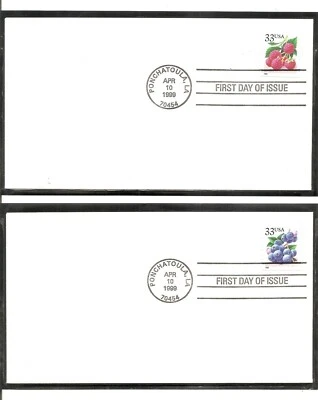 US SC # 3302-3305 Christmas Berries FDC. 4 Covers Set. Ready For Cachet - Image 1 of 2