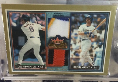Игровые б/у нашивки 2002 Fleer Fall Classic Rival Factions Cal Ripken Robin Yount - Изображение 1 из 2