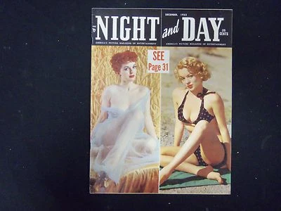 1953 DEC NIGHT AND DAY MAGAZINE-NICE COVER PHOTOS & INSIDE PHOTOS & ADS -ST 3291 - Image 1 of 2