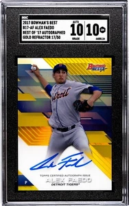 2017 Bowmans Best Gold Refractor Best Of 17 Autograph Alex Faedo 17/50 SGC 10 GM - Bild 1 von 2