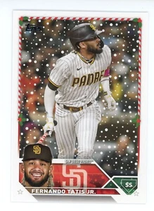 2023 Topps Holiday FERNANDO TATIS JR RARE  CODE 514 #H4 CANDY CANE BAT - Picture 1 of 1
