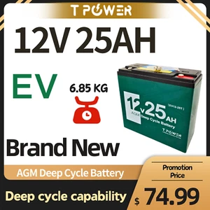 Tpower Reliable 12V 25AH Sealed Lead-Acid Battery – Long-lasting Power Supply - Picture 1 of 5