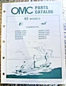 1984 Factory OMC  Outboard parts Catalog Commercial  65 HP Models FREE SHIPPING - Picture 1 of 5