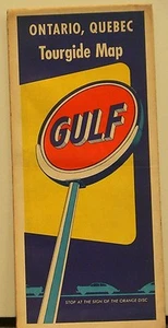 1951 Gult Tourguide Map for Ontario and Quebec - Picture 1 of 1