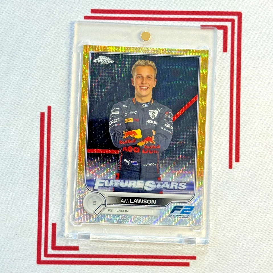 2022 Topps Chrome F1 Formula 1 #81 LIAM LAWSON Gold Wave Refractor /50 Rookie - Image 1 of 2