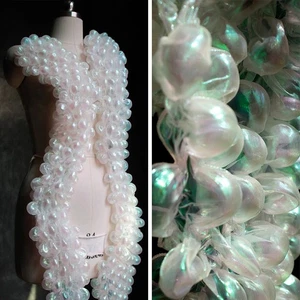 Heat Setting Bubble Yarn Fabrics Transparent Laser Perspective 3D Fabric - Picture 1 of 22