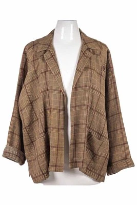 Eskandar Women Coats & Jackets Jackets 1 Brown Linen - Image 1 of 2