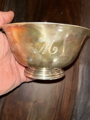 Cartier STERLING Silver "A Paul Revere Reproduction" 874 Bowl "M" Engraved - Image 1 of 4