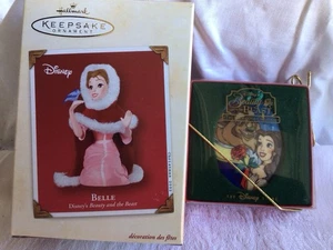2-Neu Disney Weihnachtsschmuck Belle-2002 & Die Schöne & das Biest wie abgebildet - Bild 1 von 4