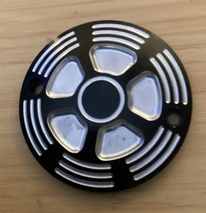 Black Burst 2 Hole Timing Cover For Harley Davidson  - Foto 1 di 3