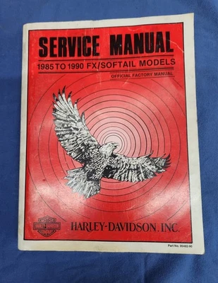 Manual de servicio original OEM 1985-1990 Harley Davidson modelos FX/Softail 99482-90 Foto 1 de 4