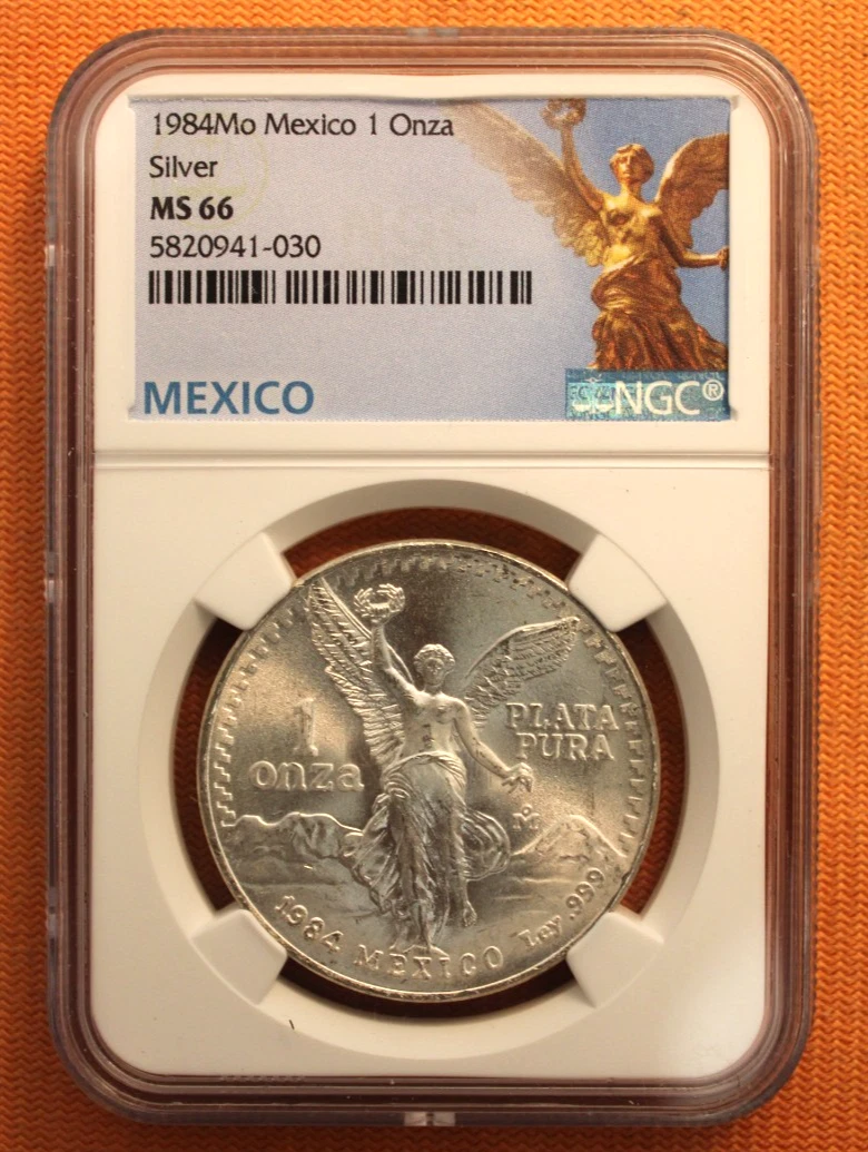 1984年 メキシコ 1オンス銀貨 MS 65 1984年 メキシコ 1オンス銀貨 MS