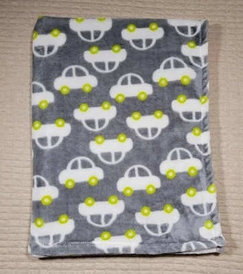Baby Starters серый белый автомобили Baby одеяло зеленый колеса 30 «x 40» безопасности мягкий - Изображение 1 из 4