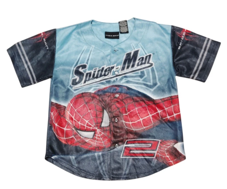 Camiseta de béisbol Spider-Man 2 para niños talla 7 vintage 2004 Foto 1 de 4