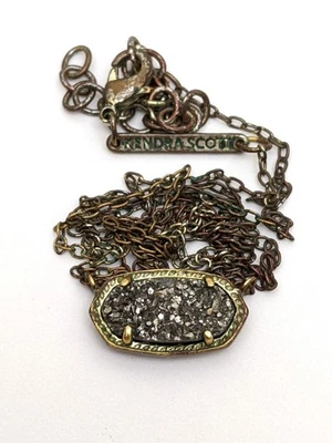 Collar colgante Kendra Scott negro Drusy con cierre de langosta: tamaño 20”/4,18 g Foto 1 de 4